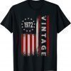 50 Year Old Gifts Vintage 1972 American Flag 50th Birthday Tee Shirts