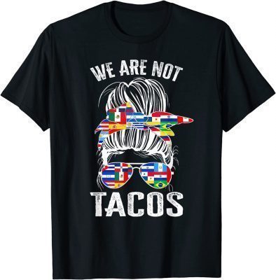 We Are Not Tacos Funny Jill Biden Messy Bun USA Classic T-Shirt