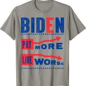 T-Shirt Biden Pay More Live Worse ,Anti Biden Pay More