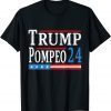 Funny Donald Trump Mike Pompeo 2024 USA Flag T-Shirt