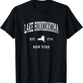 Lake Ronkonkoma New York NY Vintage Athletic Sports Design T-Shirt