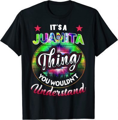 Official Tie Dye 60s 70s Hippie JUANITA Name T-Shirt