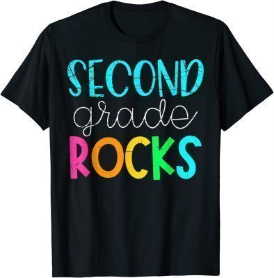 Funny 2nd Teacher Team Second Grade Rocks T-Shirt