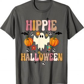 Hippie Halloween Ghost 60s 70s Costume Groovy Spooky Season Classic T-Shirt