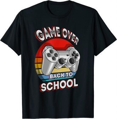 Funny Game Over Teacher Student Controller Back To School T-Shirt