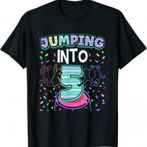 T-Shirt Jumping Into 5th Birthday