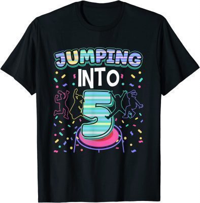 T-Shirt Jumping Into 5th Birthday