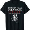 Brandon Falls Delaware Funny Joe Biden Bike Riding Pro Trump Vintage T-Shirt