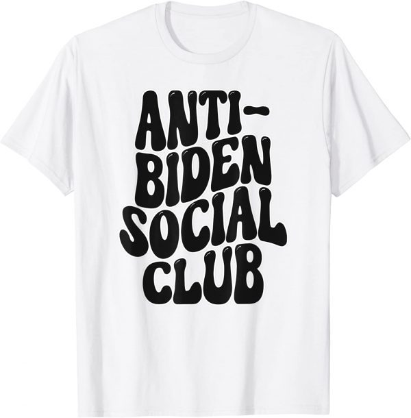 Official Anti Biden Social Club Biden Bike Democrat Republican USA T-Shirt