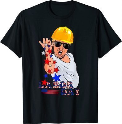 T-Shirt Happy Labor Day Funny Trump Salt American Flag