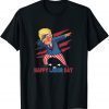 Happy Labor Day Funny Trump Dabbing American Flag Shirt