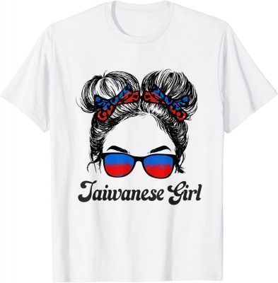 Messy Bun I Stand With Taiwan Taiwanese Flag Support Taiwan Unisex T-Shirt