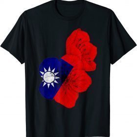 T-Shirt Taiwan Flag Plum Blossom Taiwan Support