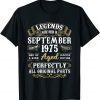 September 1975 47th Birthday Gift 47 Year Old T-Shirt