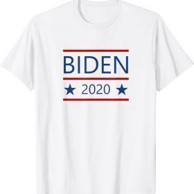 Modern Joe Biden 2024 with Patriotic Red Lines Color Tee Shirt