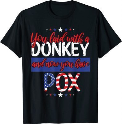 Official Trump 2024 Biden Republican Laid With Donkey Now Pox T-Shirt