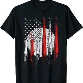 Official American Flag Vintage Baseball Flag Mom Dad Boys Girls T-Shirt
