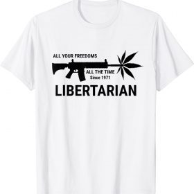 Libertarian Since 1971 All Your Freedoms All The Time Classic T-Shirt