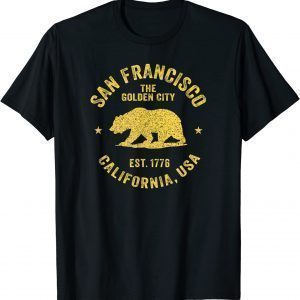 Vintage San Francisco Retro California Bear Travel Souvenir T-Shirt