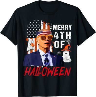 Merry 4th Of Halloween Joe Biden Confused Men Women Gift T-Shirt