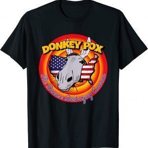T-Shirt Donkey Pox Disease Destroying America Funny Vintage Cartoon