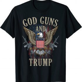 God Guns And Trump 2nd Amendment Flag AR15 American Flag Gift T-Shirt