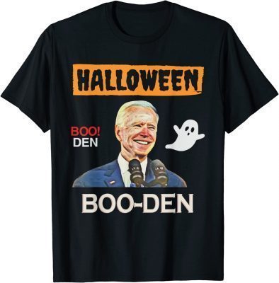 Biden Halloween Boo Den Funny Biden Anti Biden T-Shirt
