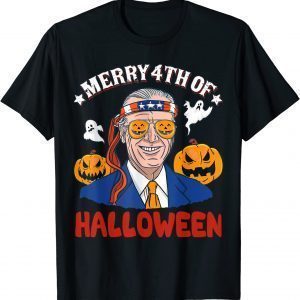 T-Shirt Halloween Funny Happy 4th Of July Anti Joe Biden