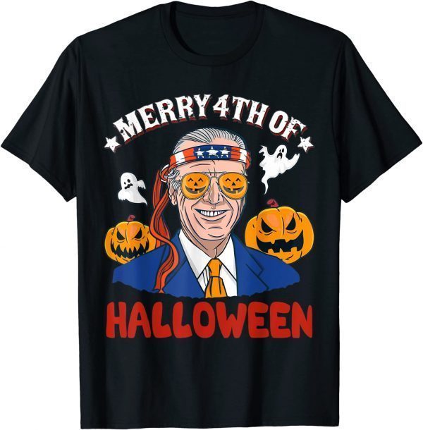 T-Shirt Halloween Funny Happy 4th Of July Anti Joe Biden