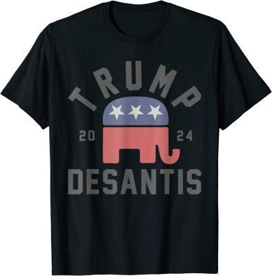 Trump Desantis 2024 Save America USA Flag Republican Ticket Official Shirts
