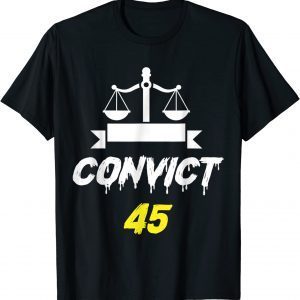 Convict 45 No One Man or Woman Is Above The Law Anti Trump Gift T-Shirt
