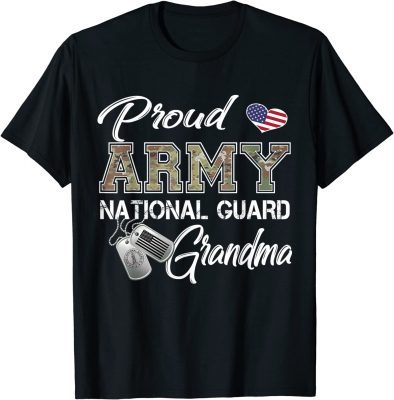 Proud Army National Guard Grandma Military Pride Shirt