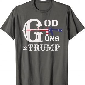 Vintage God Guns And Trump 2nd Amendment Trump 45 T-Shirt