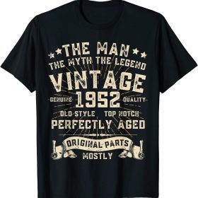 The Man Myth Legend 1952 70th Birthday Funny T-Shirt