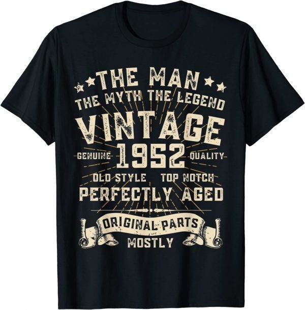 The Man Myth Legend 1952 70th Birthday Funny T-Shirt