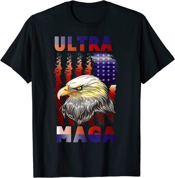 Classic Ultra Mega Eagle with the flag T-Shirt