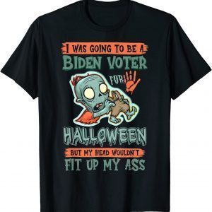 Zombie Costume I Was Going To Be A Biden Voter For Halloween Funny T-Shirt