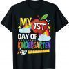Official My First Day Of Kindergarten Funny Colorful Rainbow T-Shirt