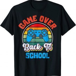 2022 Back to School Funny Game Over Teacher Student Controller T-Shirt