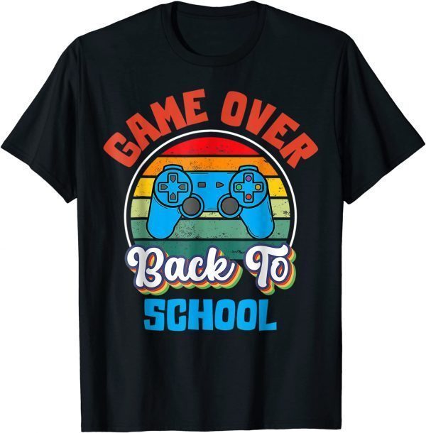 2022 Back to School Funny Game Over Teacher Student Controller T-Shirt