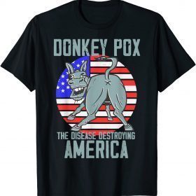 Official Donkey Pox Conservative Republican Anti Biden Donkeypox T-Shirt
