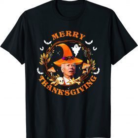 Joe Biden Merry Thanksgiving Confused Happy Halloween Gift T-Shirt
