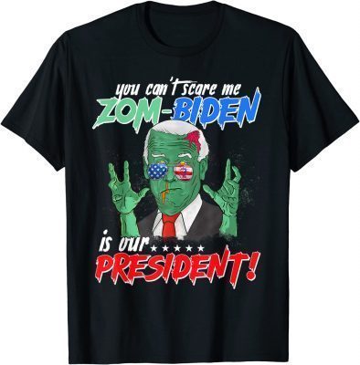 Anti Biden Halloween Funny Zombie Joke Republican Voter Vintage T-Shirt