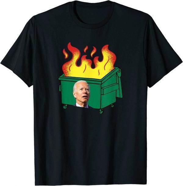 Biden Dumpster Fire Funny Confused Biden Anti Biden Official T-Shirt