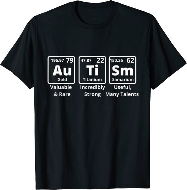 Autism Periodic Table Elements Spelling Shirt