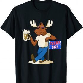 AMERICAN MOOSE TRUMP 2024 Gift T-Shirt