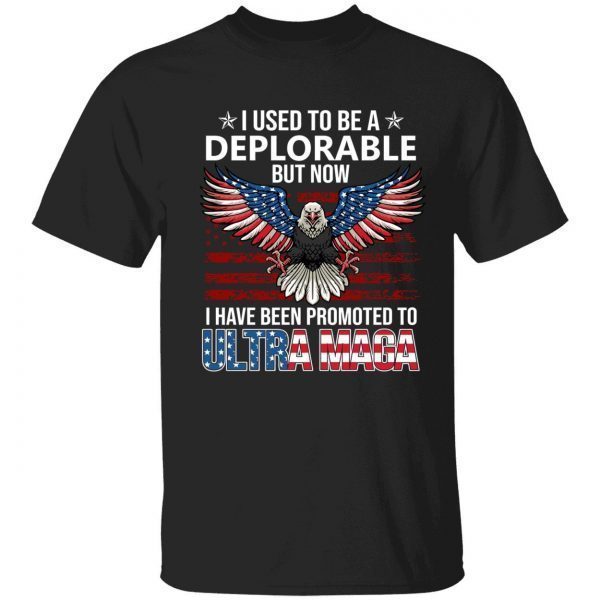 Eagle i used to be a deplorable but now i have been promoted gift t-shirt