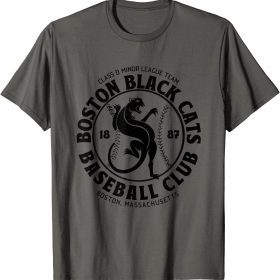 2022 Boston Black Cats Baseball Retro Minor League Baseball Team T-Shirt
