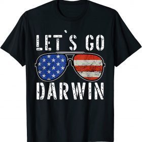 Let’s Go Darwin Sunglasses US Flag T-Shirt