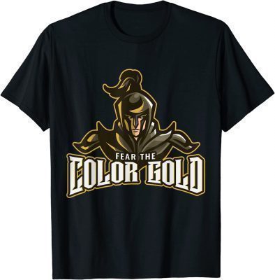 Official Color Gold Fear Knights Novelty Dragon T-Shirt